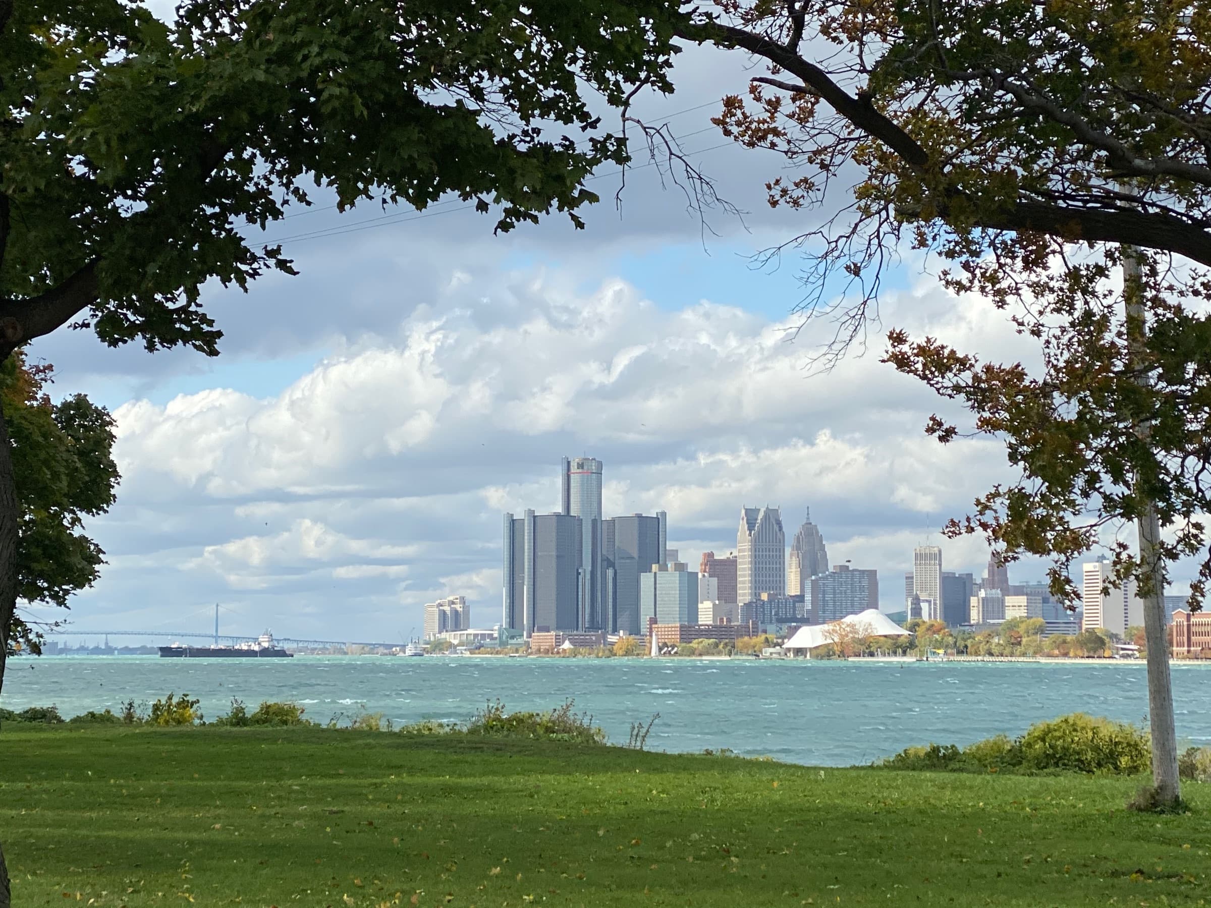Detroit skyline viewed from Belle Isle